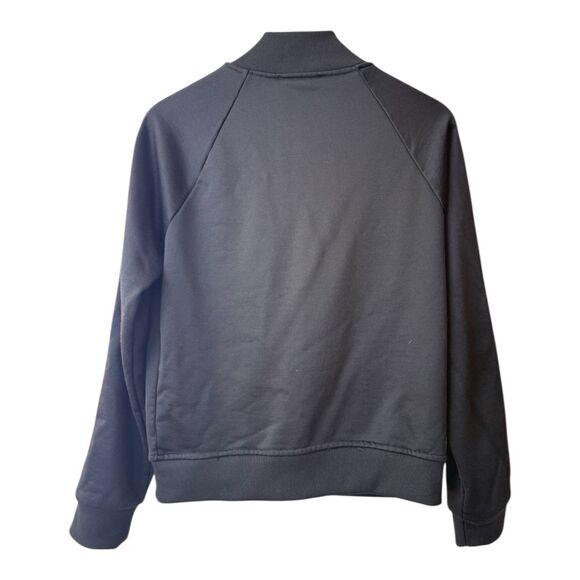 Sanctuary Womens Zip Up Faux High Collar Track Jacket Black SZ Medium Striped - Picture 2 of 6